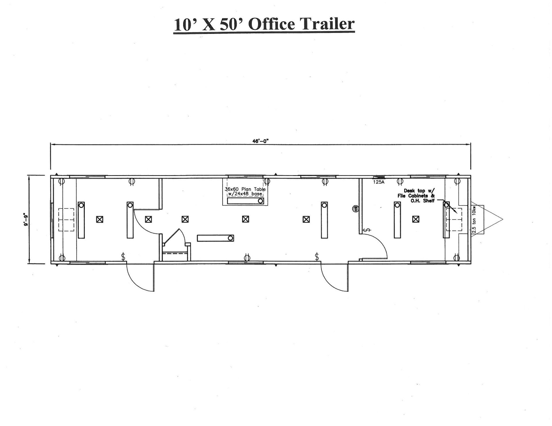 10×50 office trailer — Windber, PA — D. Edward Leasing