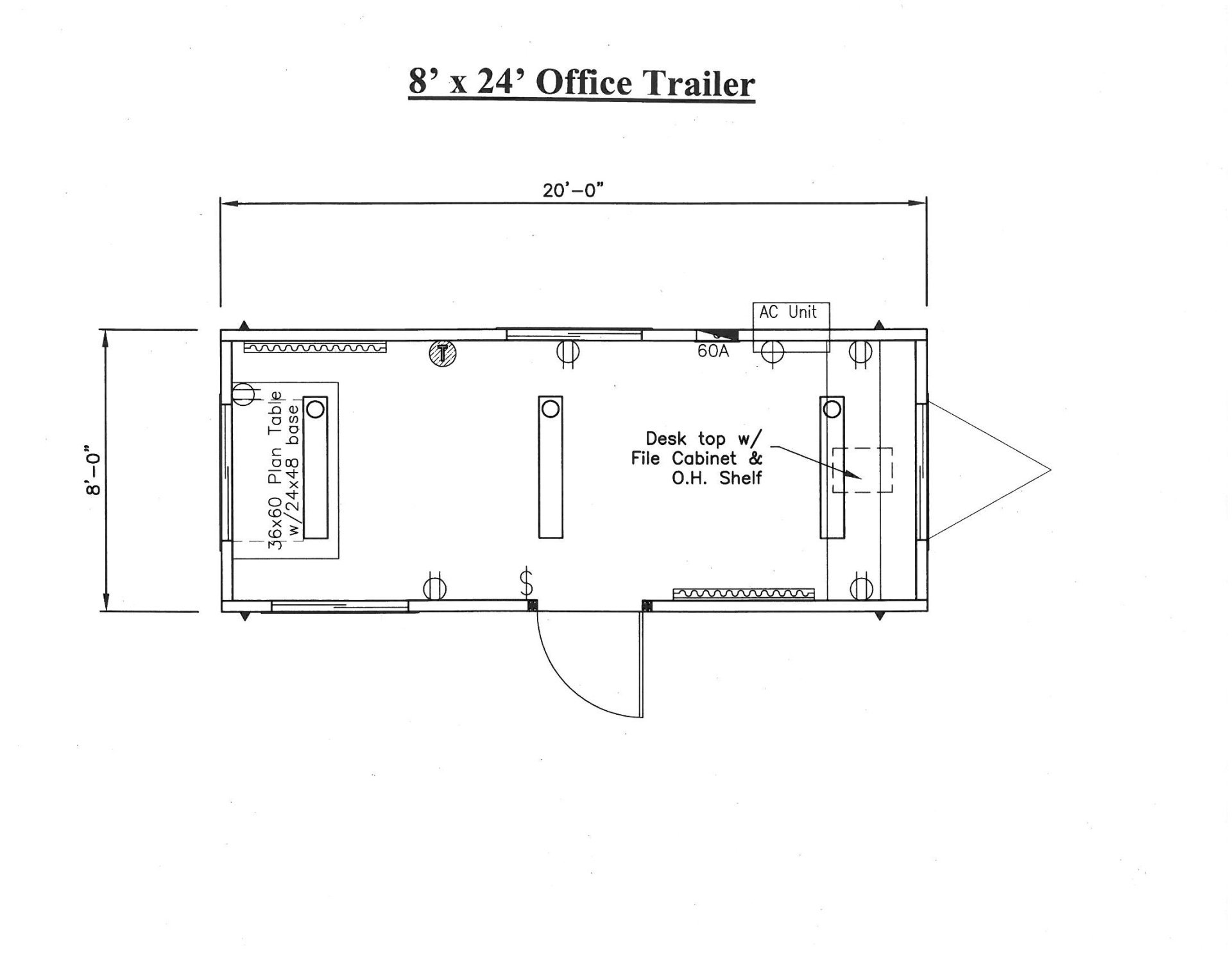 8×24 office trailer — Windber, PA — D. Edward Leasing