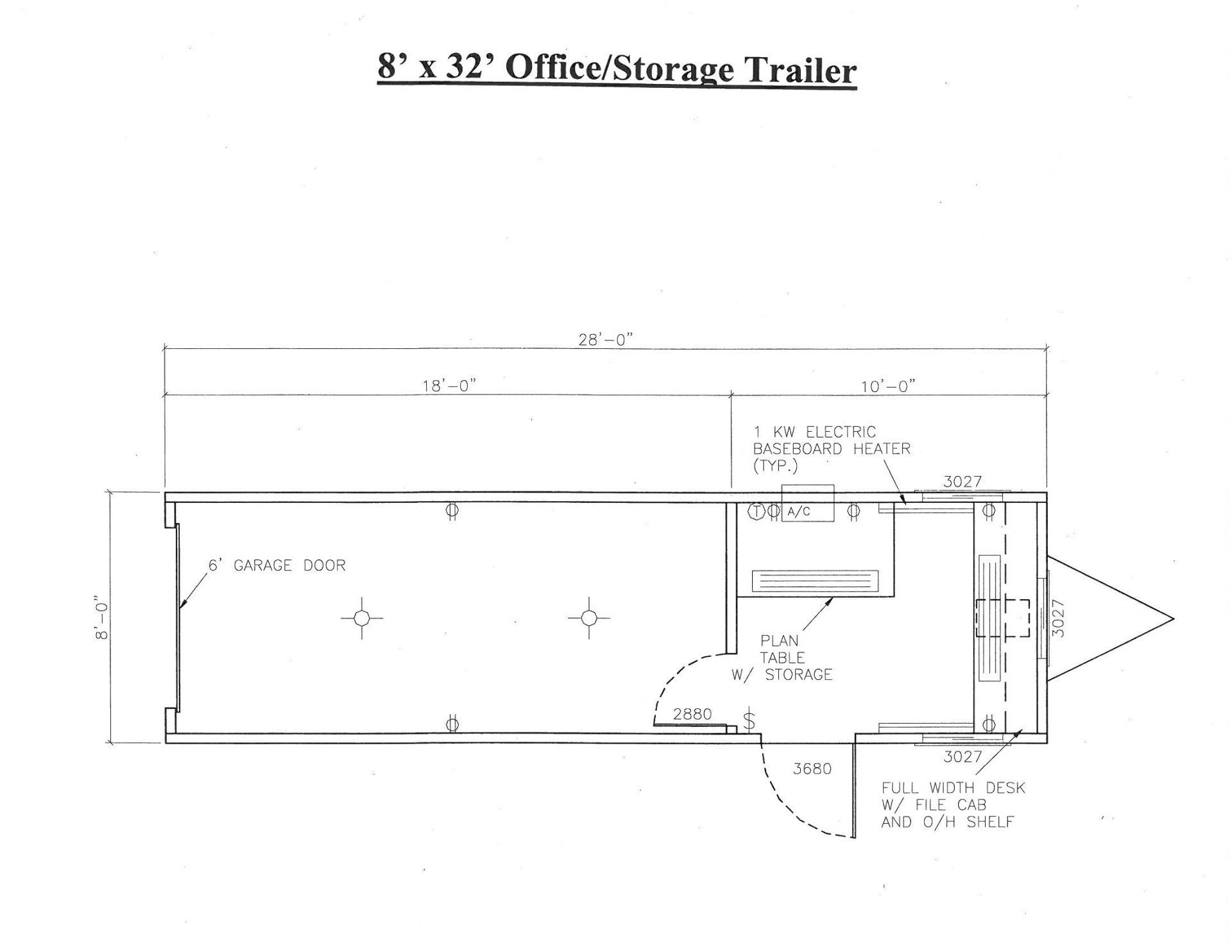 8×32 office/storage trailer — Windber, PA — D. Edward Leasing
