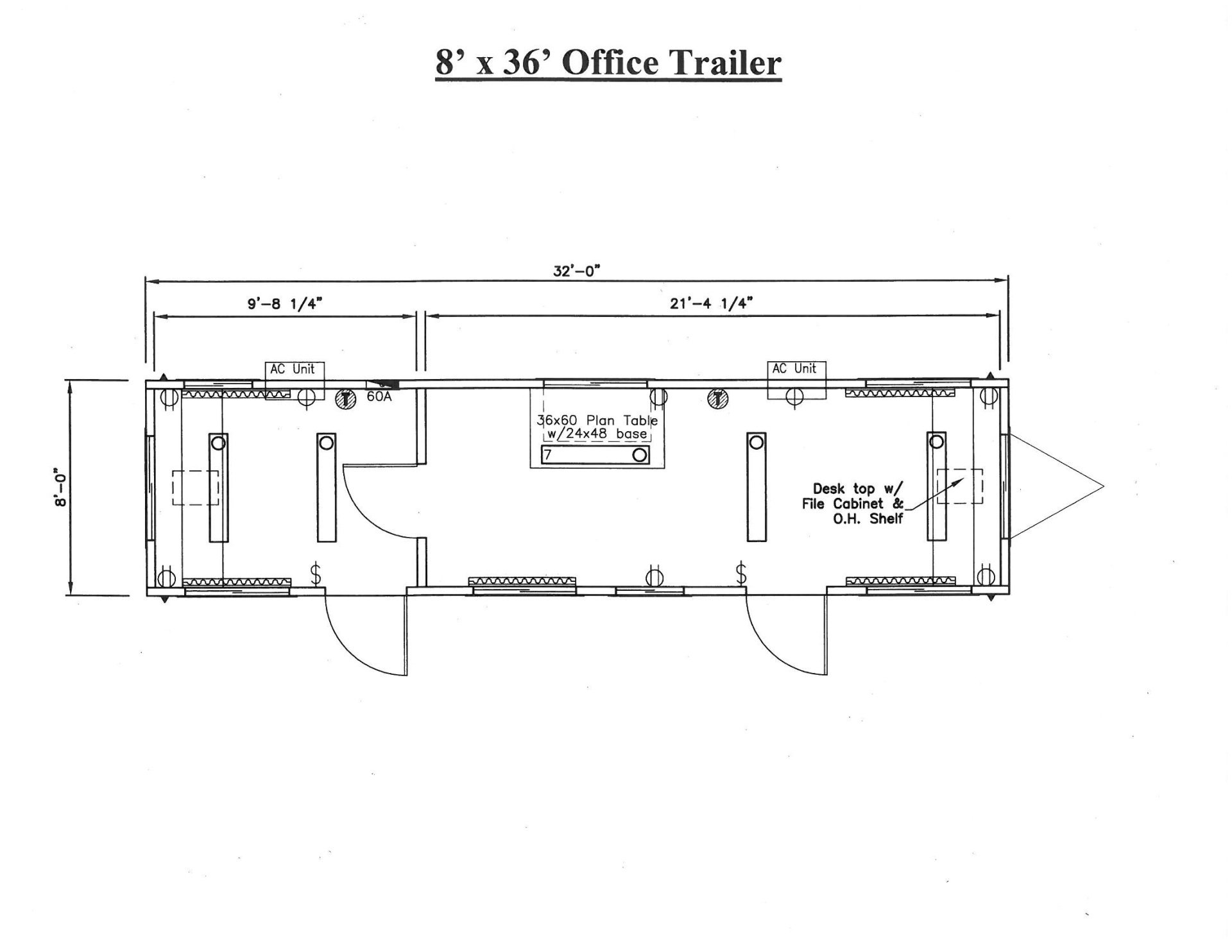 8×36 office trailer — Windber, PA — D. Edward Leasing