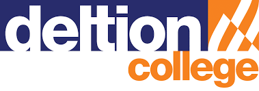 Het logo van Deltion College, met het woord 