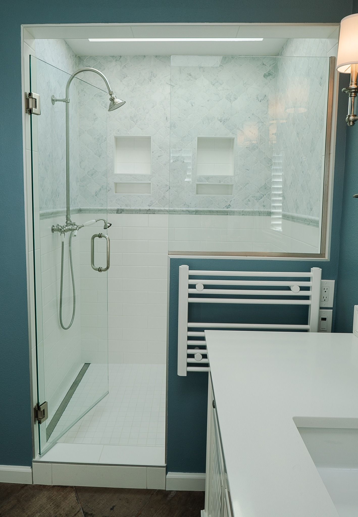 Before and after look of tile bathroom