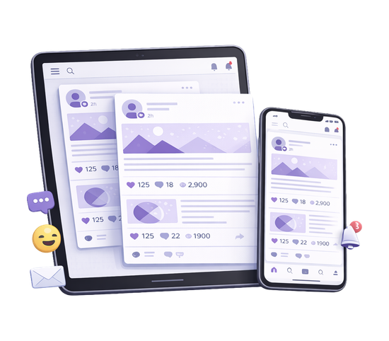 Social media posts that have been created by AI