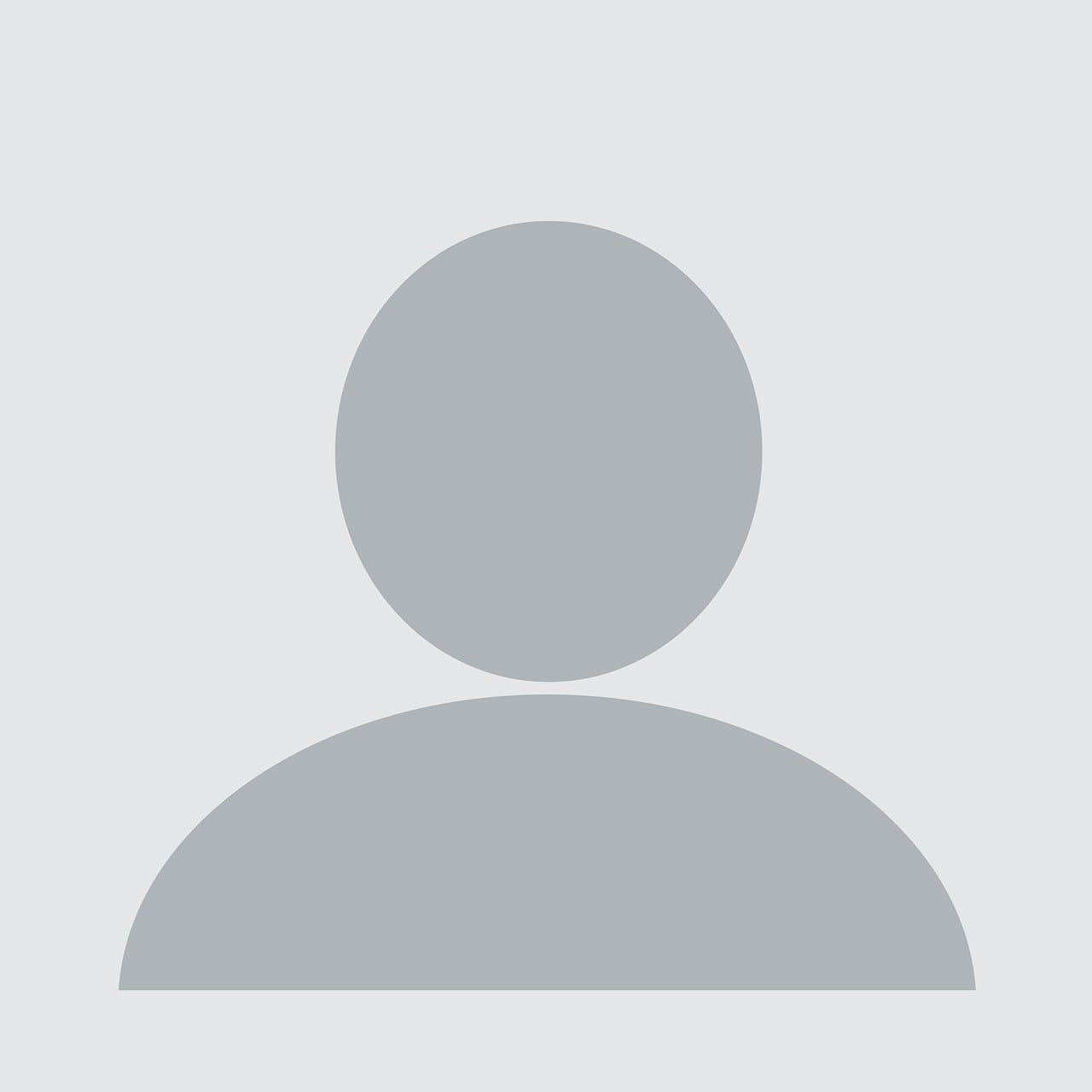 Gray user silhouette icon on a light background
