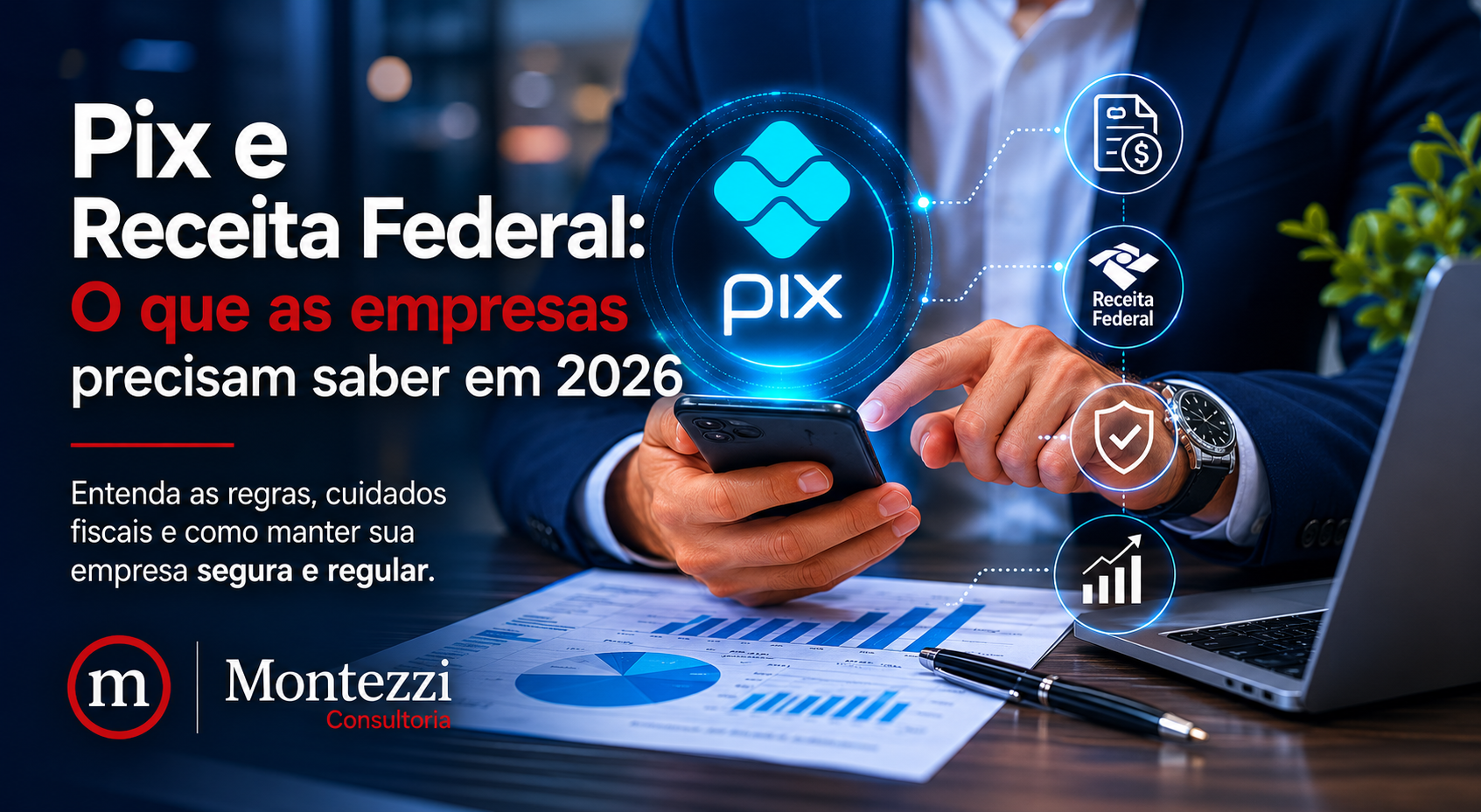 Entenda como o Pix e a Receita Federal impactam empresas em 2026, quais cuidados fiscais devem ser adotados e como manter sua empresa organizada, segura e em conformidade tributária.
