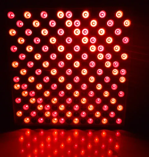 GembaRed REX NIR & Red Light Panel Close - turned on in dark room 