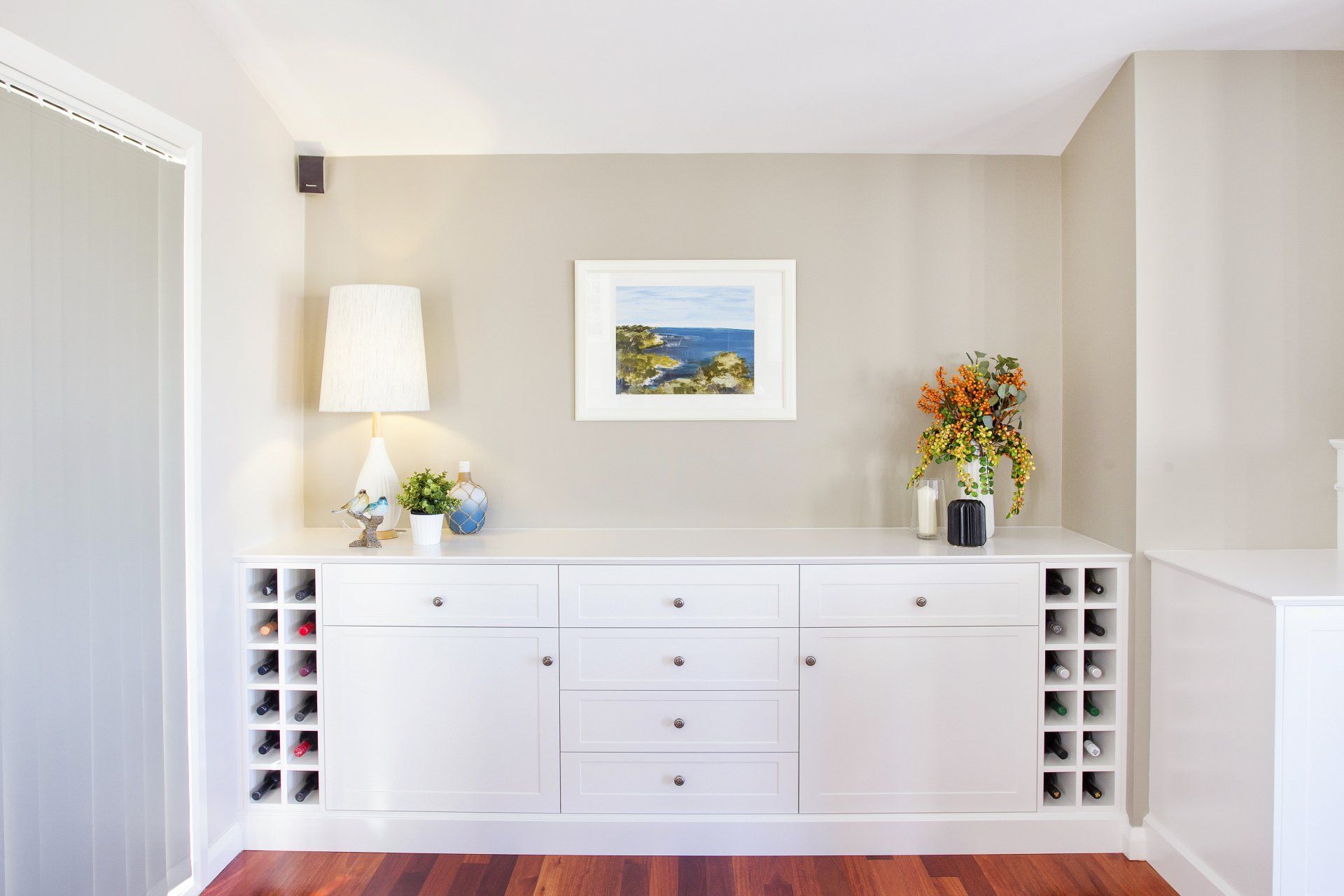 There Is a Picture on The Wall Above the Dresser — Marlix Custom Timber Furniture Design and Joinery in Unanderra, NSW