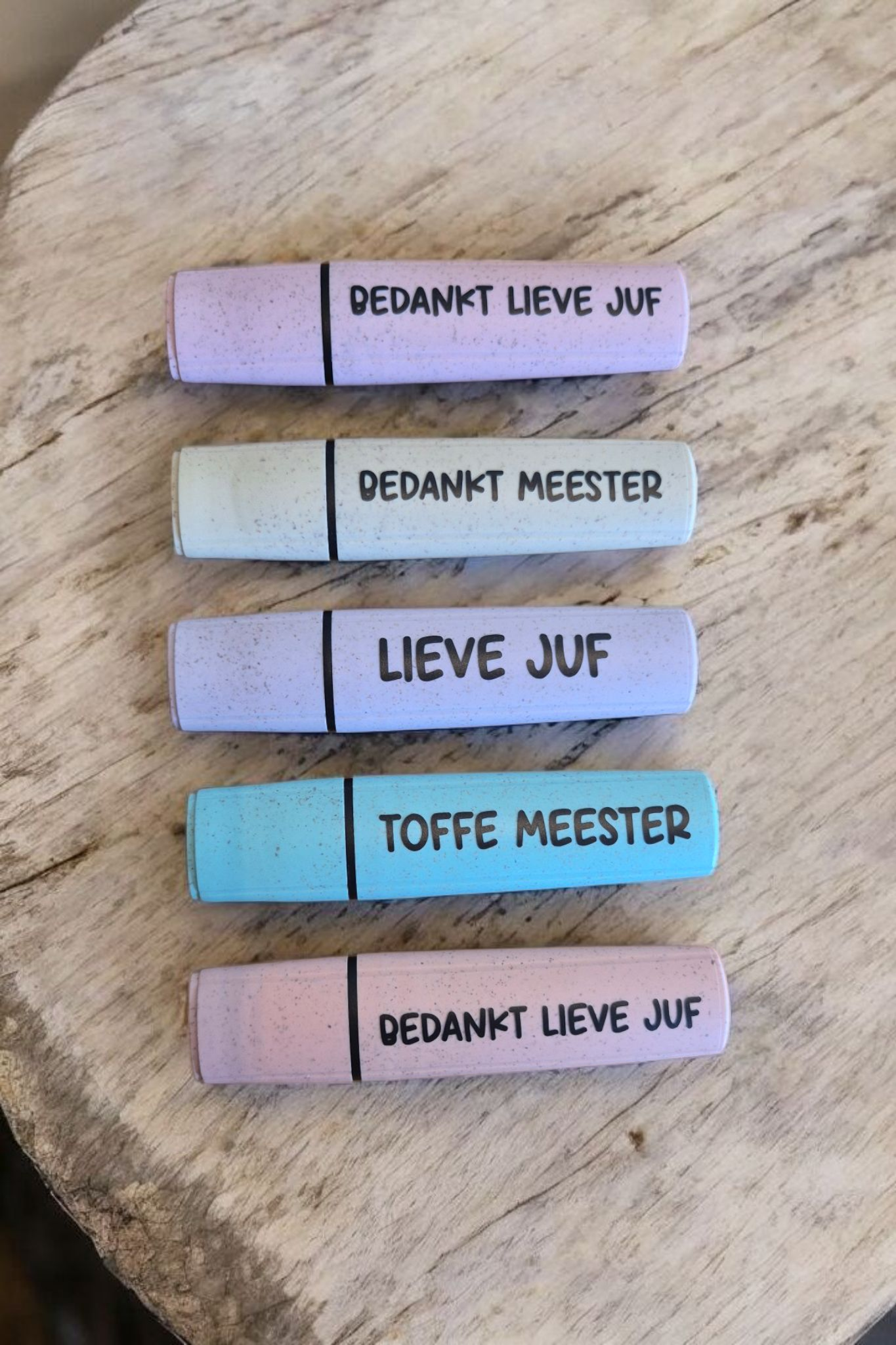 Markeerstiften met tekst