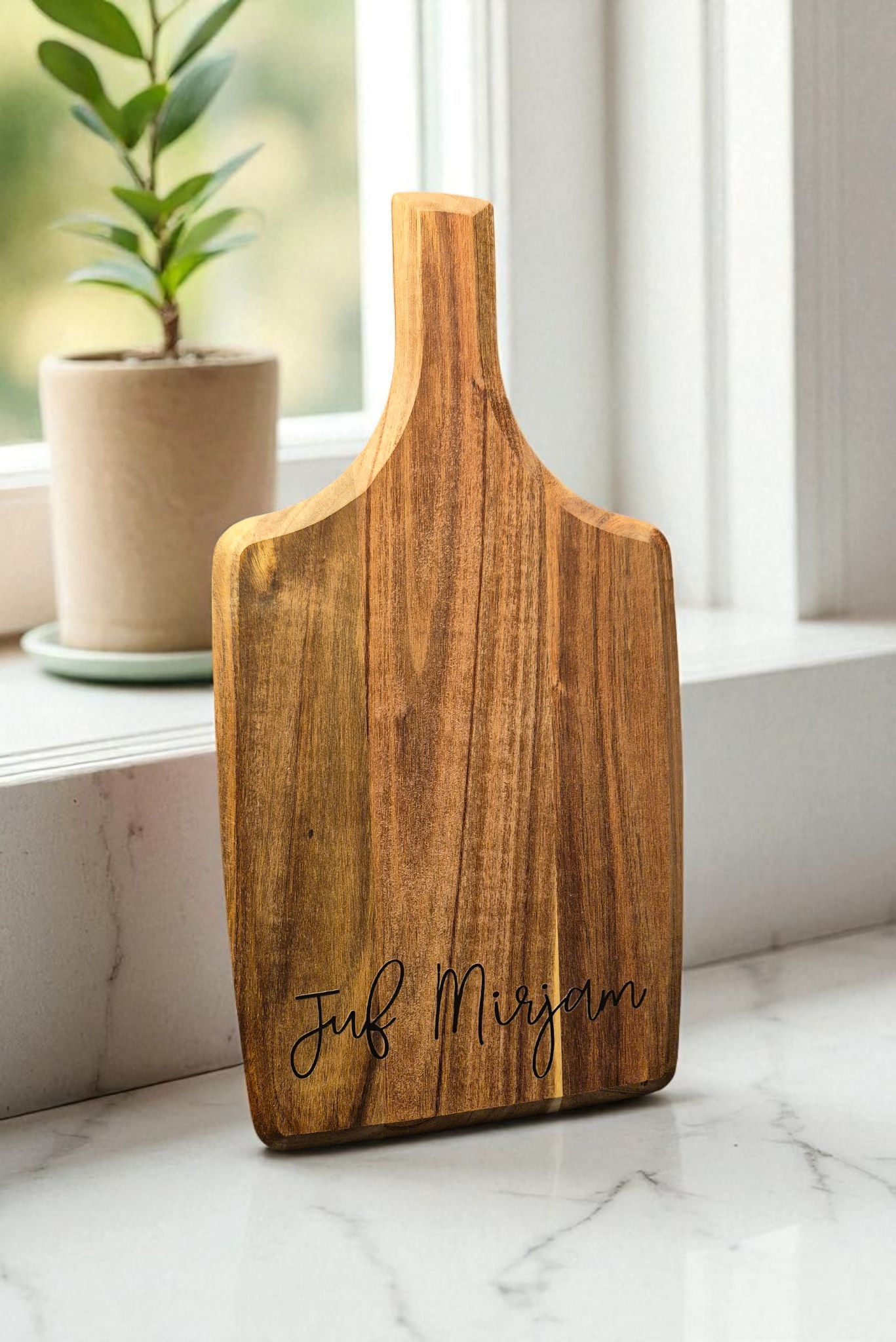 Houten snijplank gegraveerd met