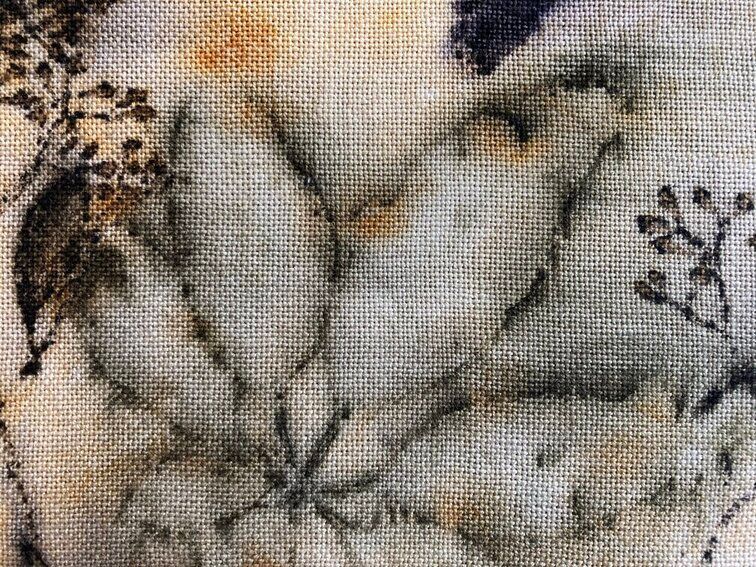 A close up of a piece of fabric with a floral pattern on it.
