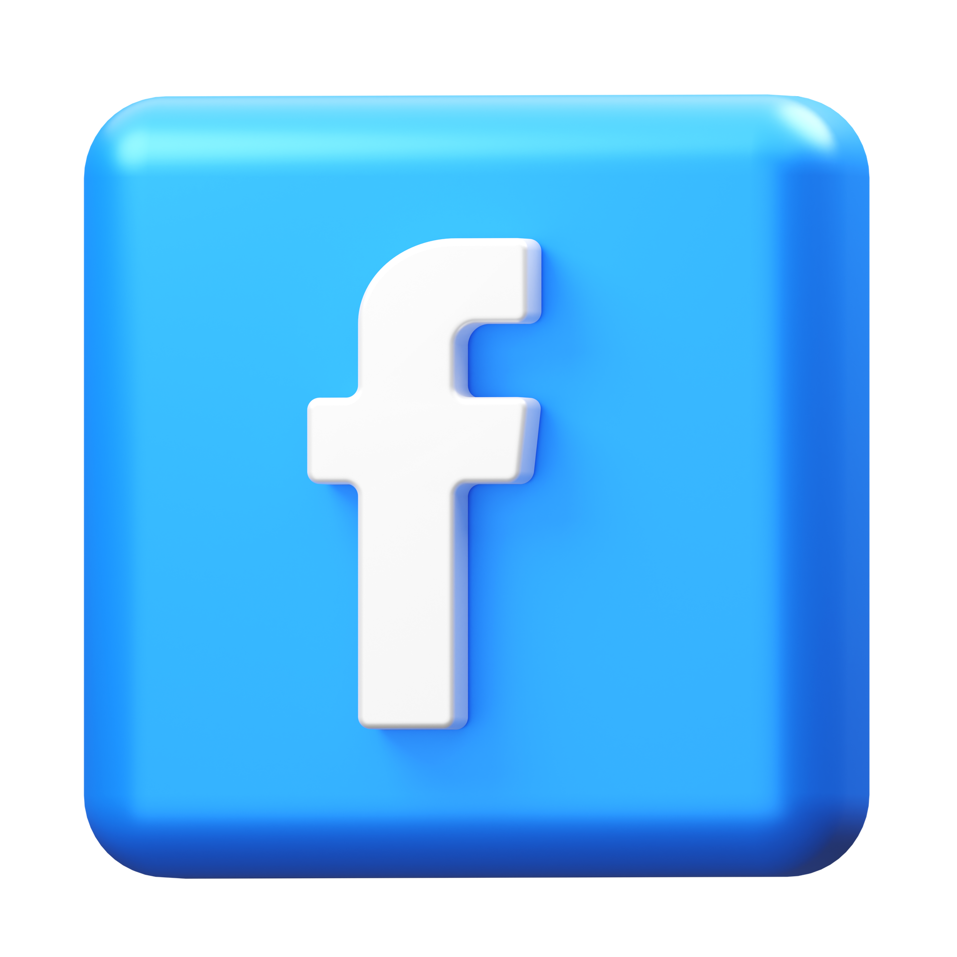 A 3D-style, blue, rounded square icon featuring the white, lowercase letter 
