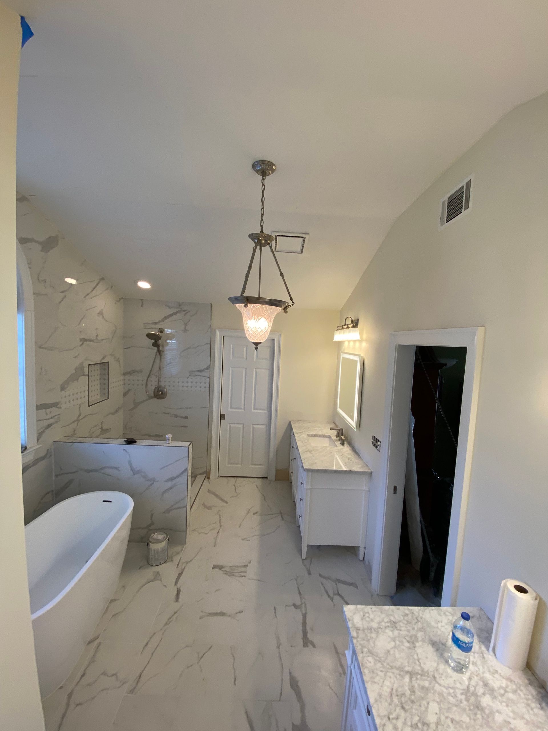 Professional contractor remodeling a kitchen.