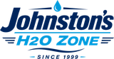 Johnston’s H2O Zone logo with blue text and water droplet, “Since 1999” underneath