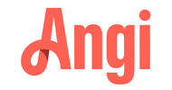 Orange “Angi” logo on a white background