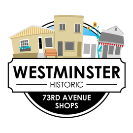 A logo for historic 73rd ave shops in westminster , ld