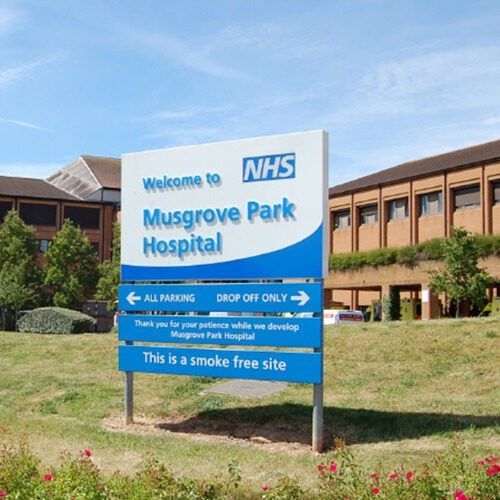 Sign of Musgrove Park Hospital