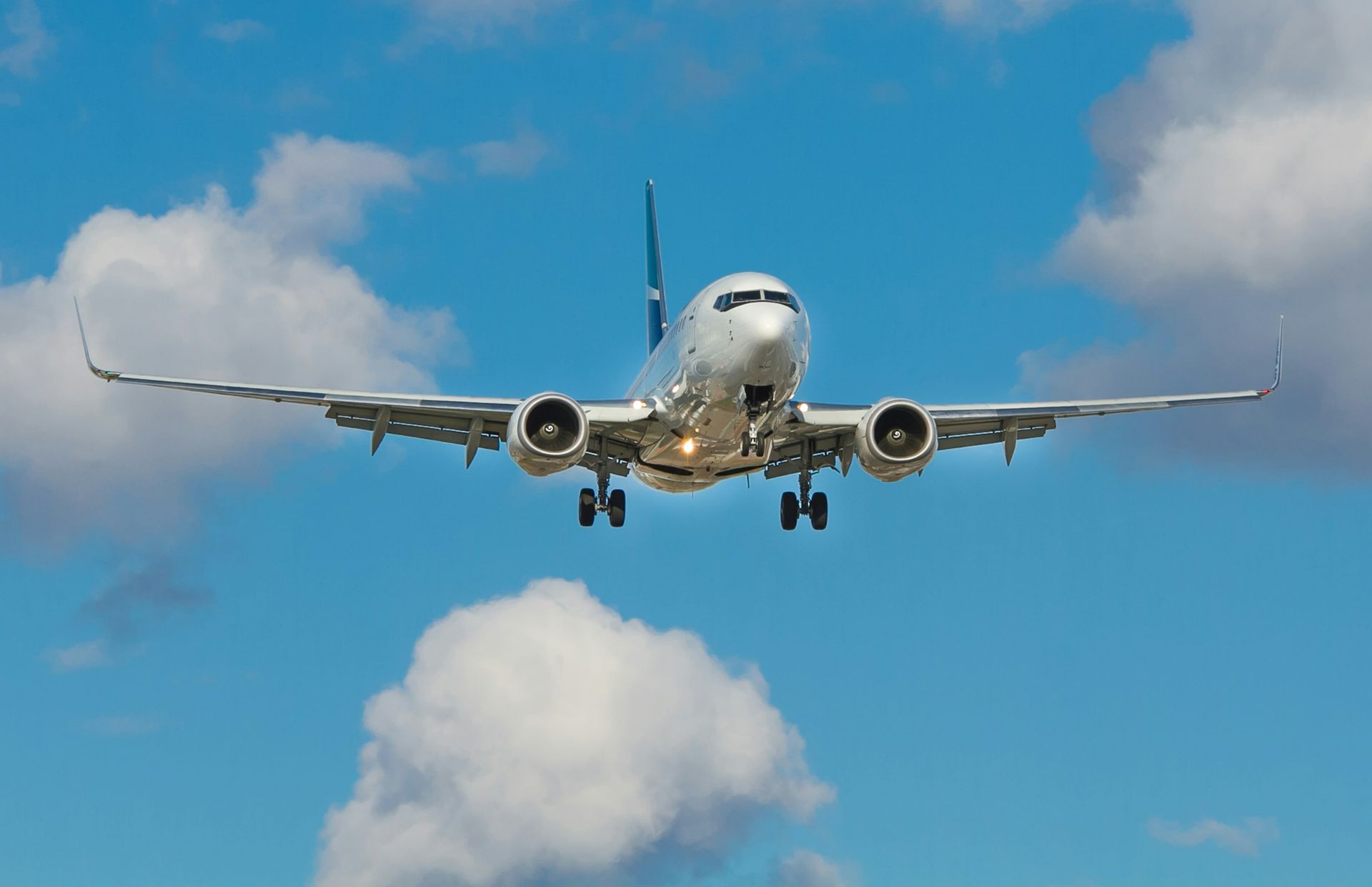 A plane in the sky