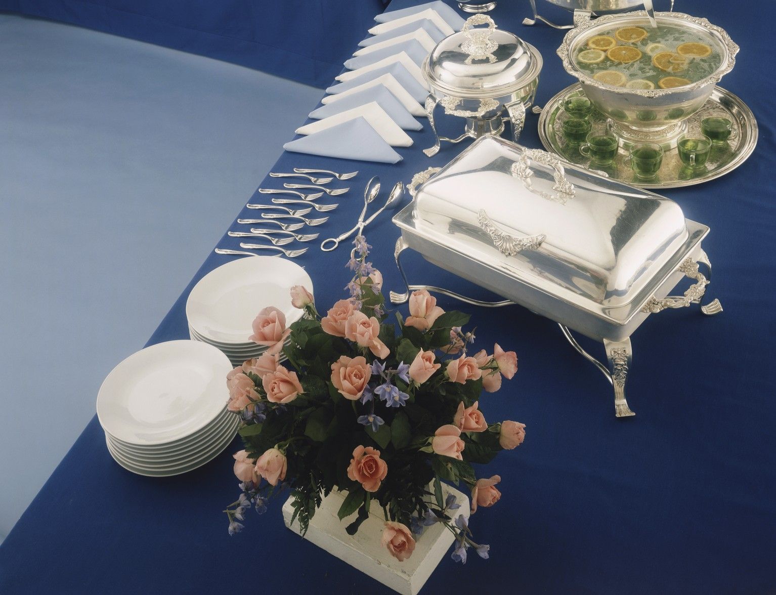 Formal buffet table