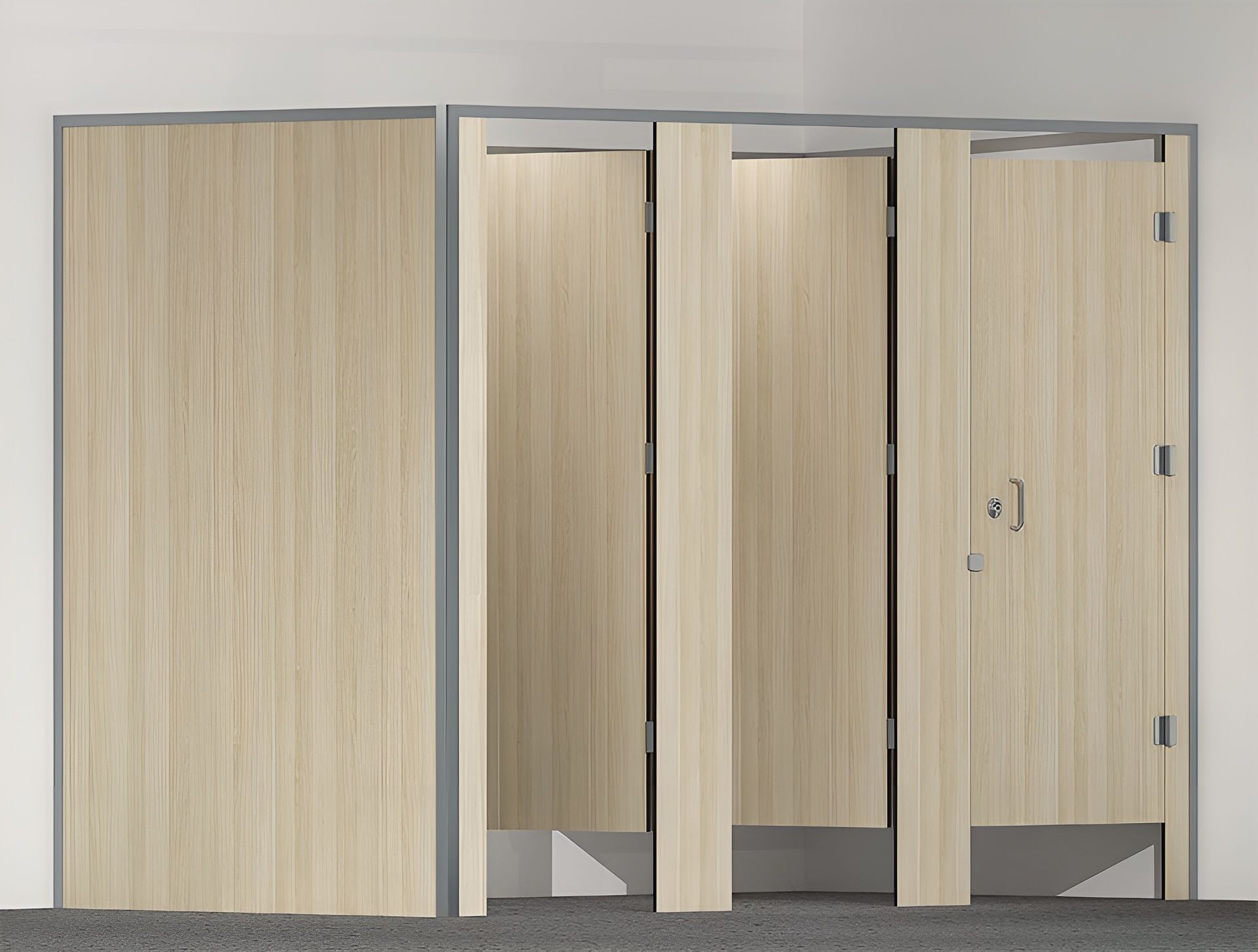 compact laminate toilet partitions mock up — The Right Toilet Co In Melbourne, NSW