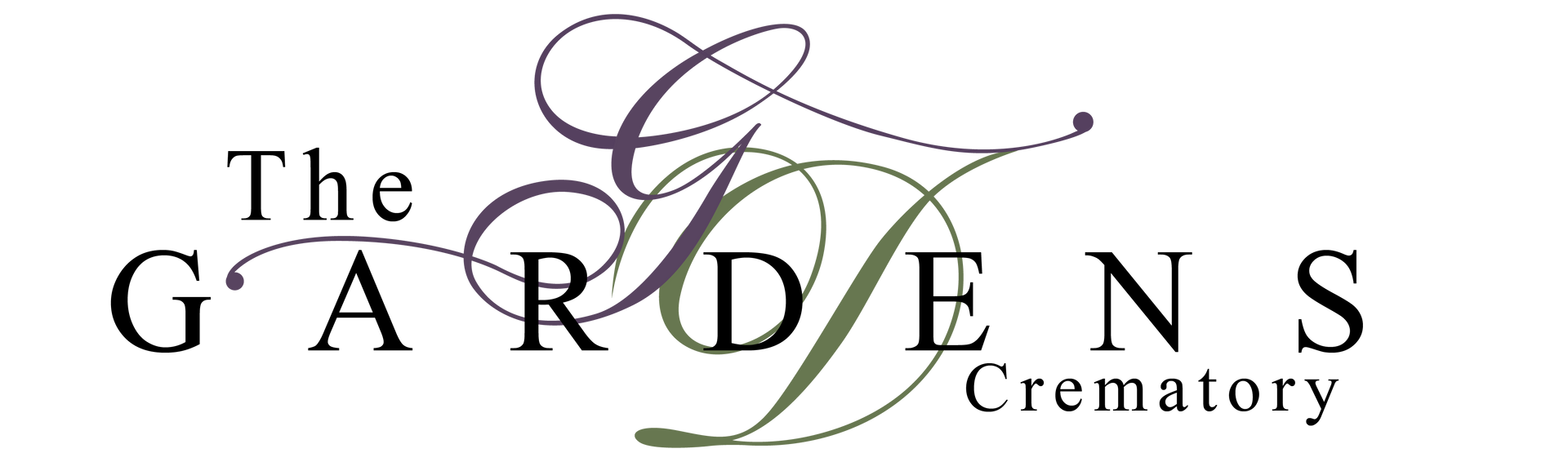 a logo for a crematory called the gardens crematory