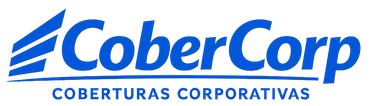 Logotipo de CoberCorp en azul con “Coberturas Corporativas” debajo.