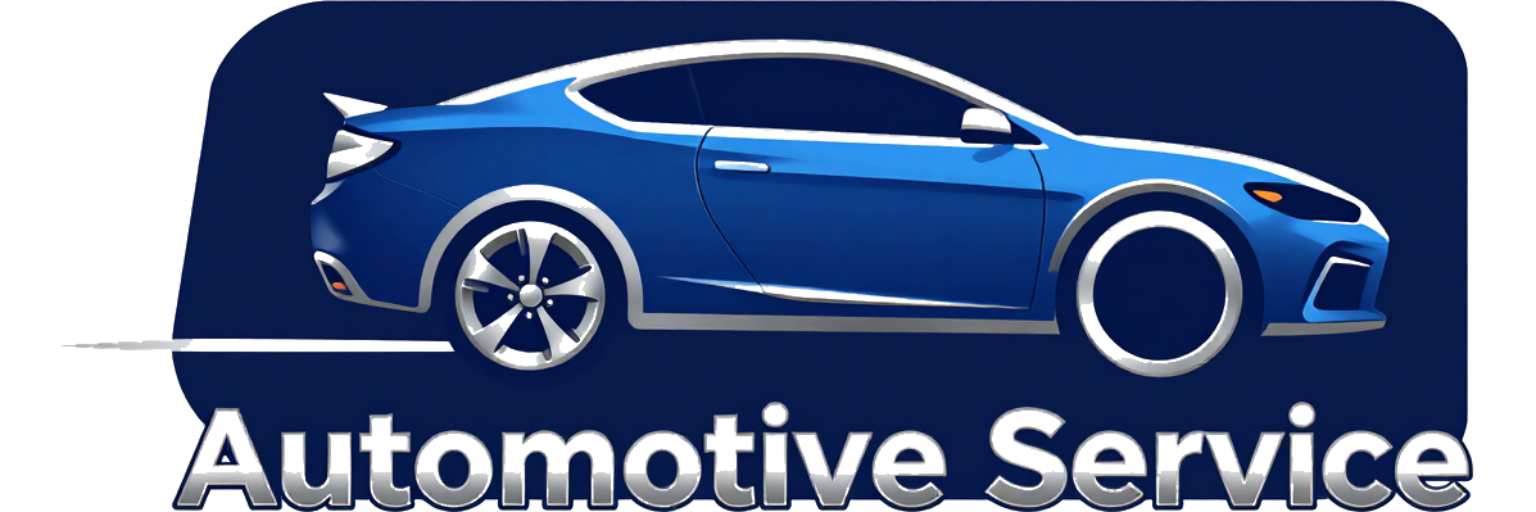 Logotipo de coche deportivo azul con el texto 