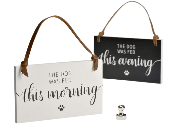 Dog Fed or Feed Reminder Sign