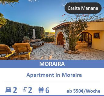 Casita Manana Ferienwohnung in Moraira Costa Blanca Ferienwohnung in Moraira: pool & Aussicht