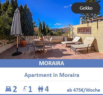 Ferienwohnung Gekko in Moraira Costa Blanca Ferienwohnung in Moraira: Bergblick und Pool