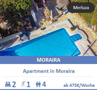 Ferienwohnung Merluza in Moraira Costa Blanca Ferienwohnung in Moraira: Pool, Aussicht und Garten