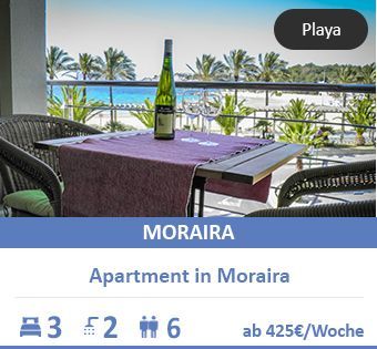 Ferienwohnung mit Pool an der Costa Blanca, Spanien Costa Blanca Ferienwohnung in Moraira mit Meerblick am Strand