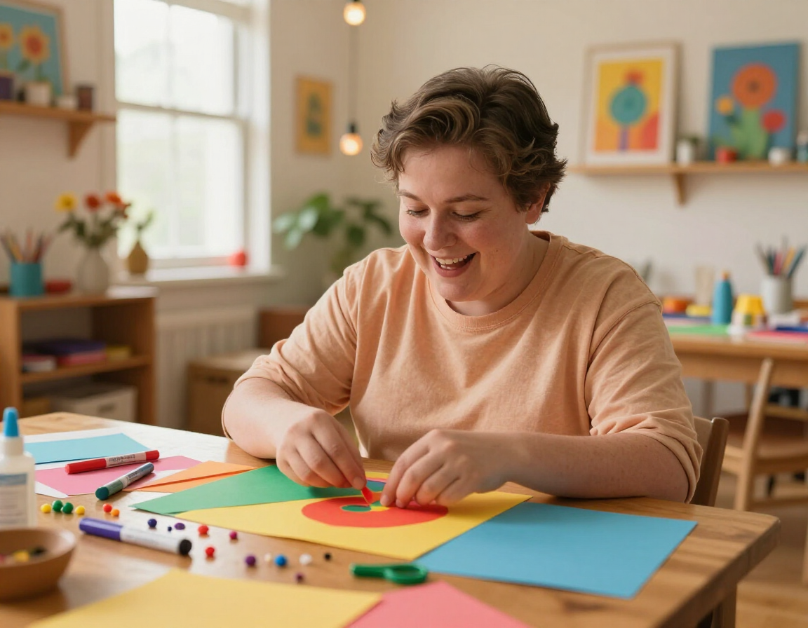 Participant enthusiastically engaged in a recreational activity