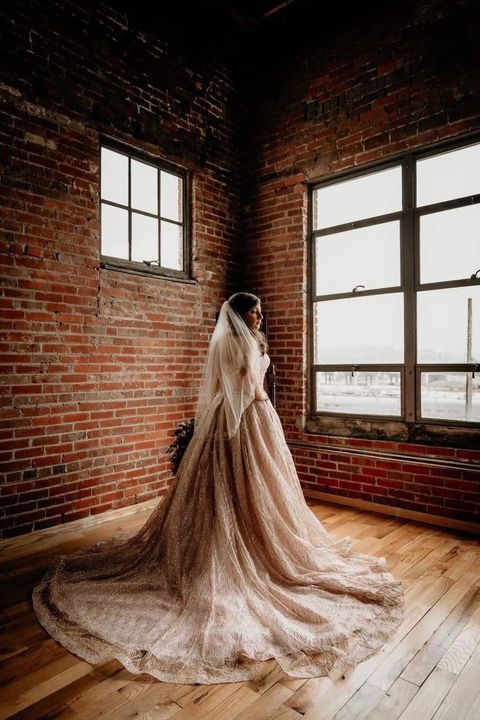 Beautiful Bride Holding Bouquet Of Flowers in Washington, PA