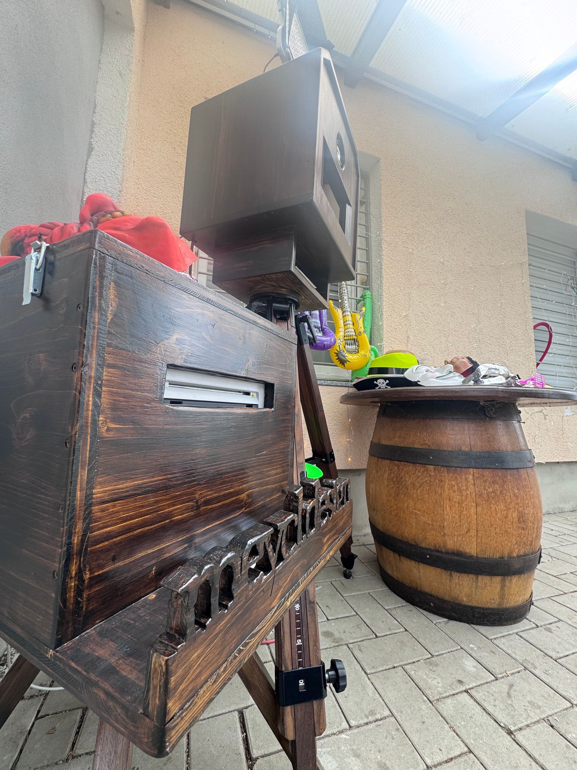 Fotobox zu einer Firmenfeier in Mansfeld auf dem Sportplatz