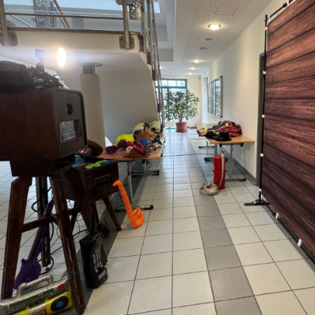 Fotobox im Retrolook zu Feuerwehrfeier in Leuna Spergau in der Jahrhunderhalle