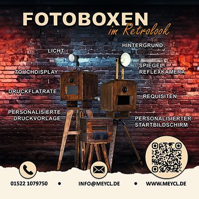 Das ist mein Fotobox im Retrolook-Flyer.