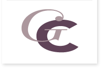 Logo stylisé en forme de C, violet et gris superposés, sur fond blanc.