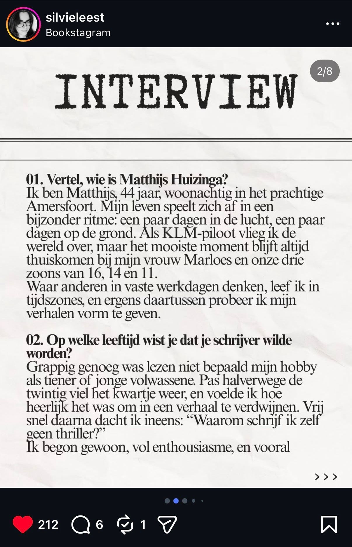 Screenshot van een Instagram-bericht met de titel 