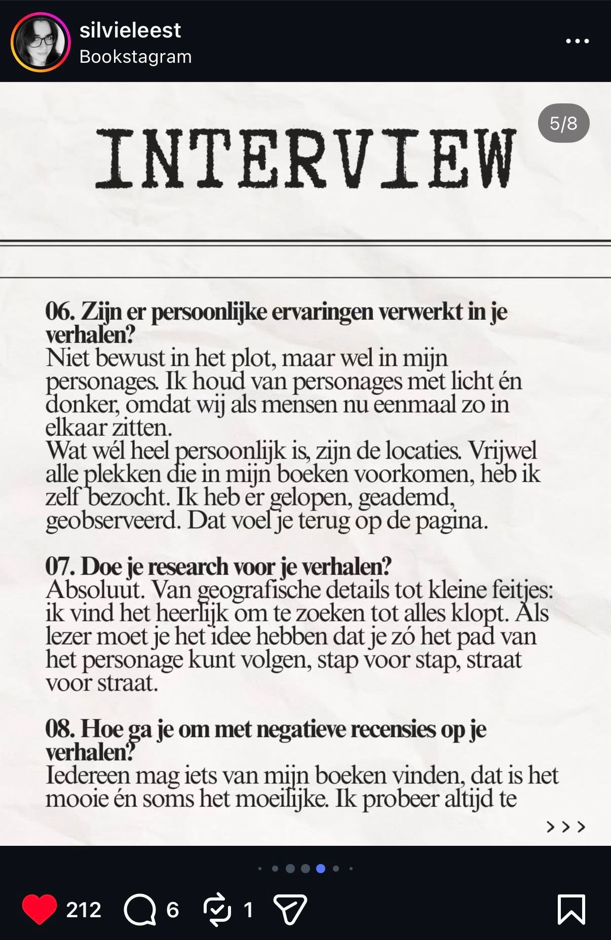 Een Instagram-achtige post met de titel 