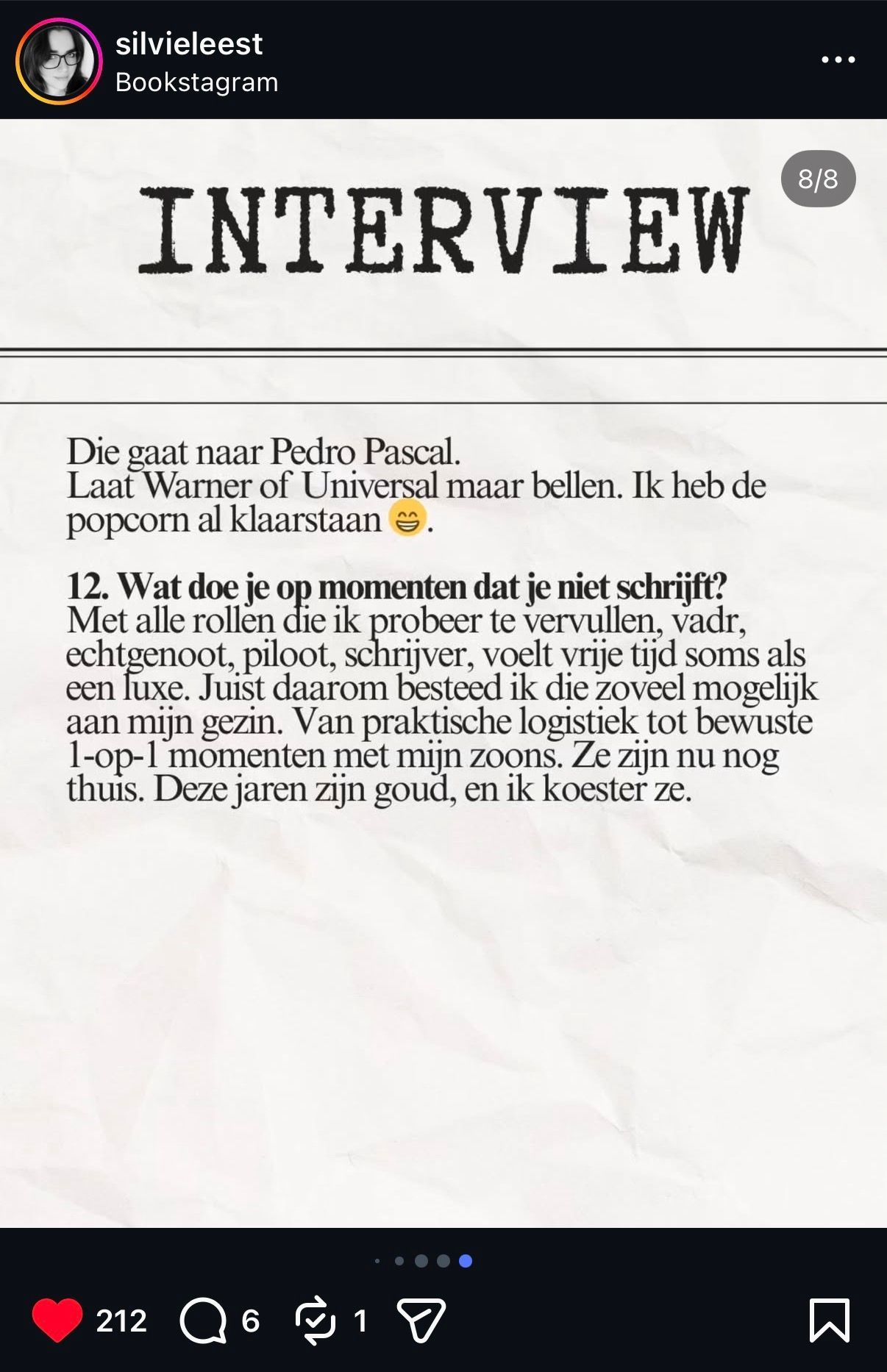 Een bericht op sociale media met de titel 