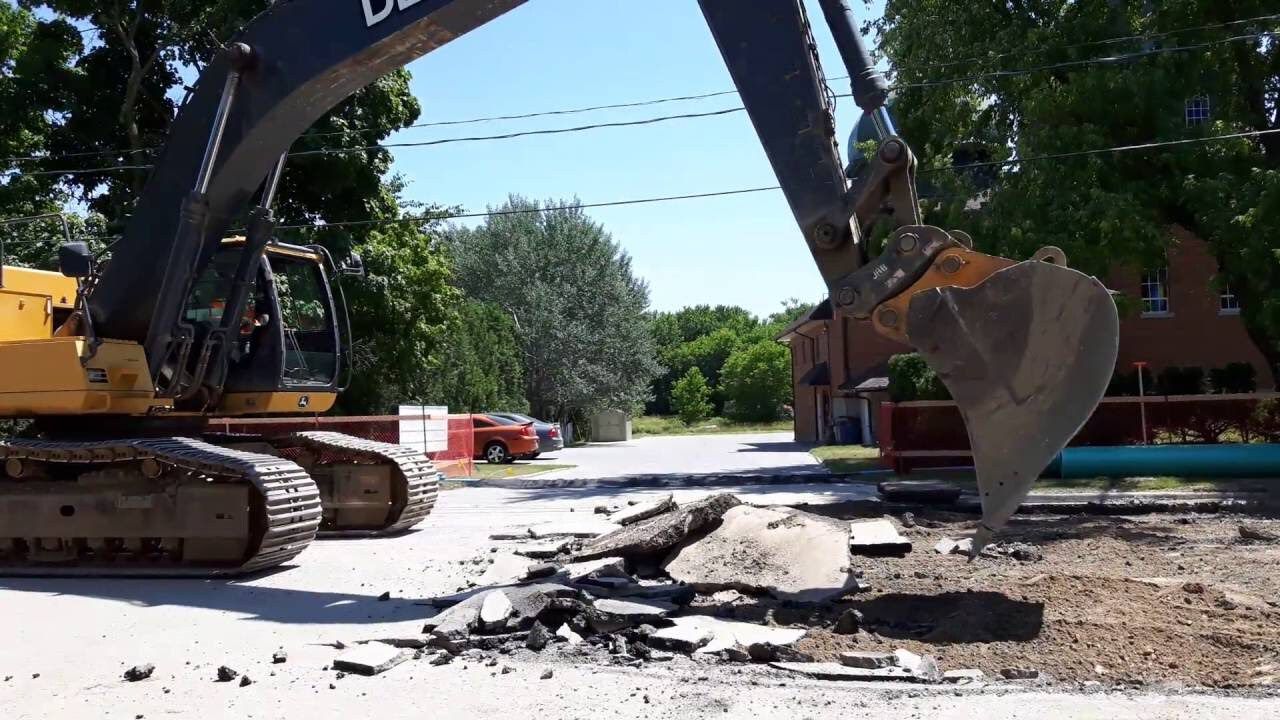 Trackloader pulling trees near Round Rock, Texas. 