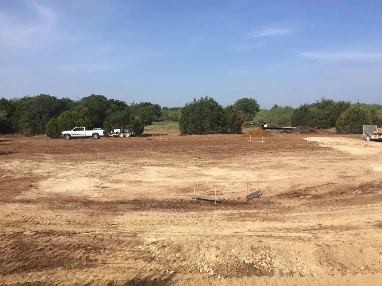 Pre-construction site preparation near  Pflugerville, TX.