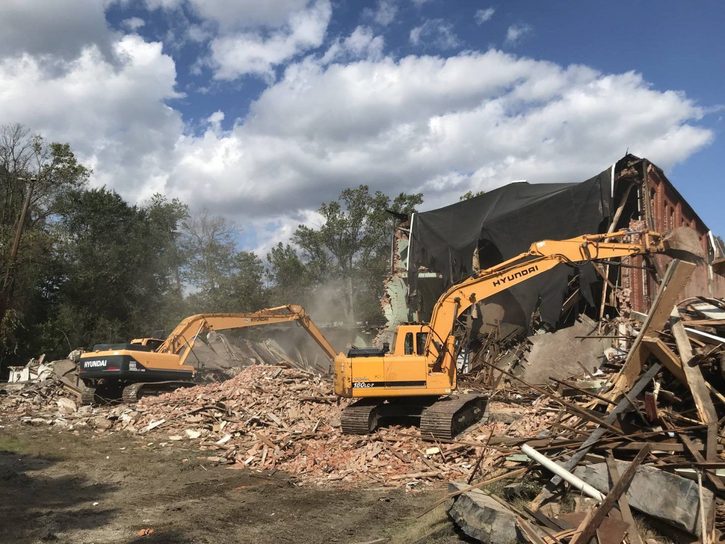Commercial demolition work in Leander, TX.