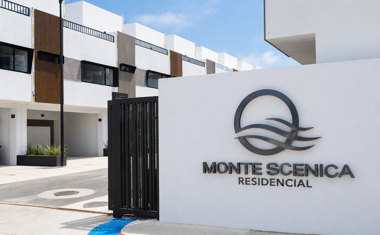 Acceso controlado de la privada Monte Scénica Residencial
