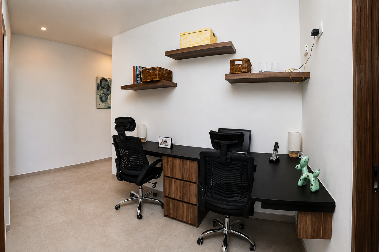 Estudio para home office en una casa de Monte Scénica