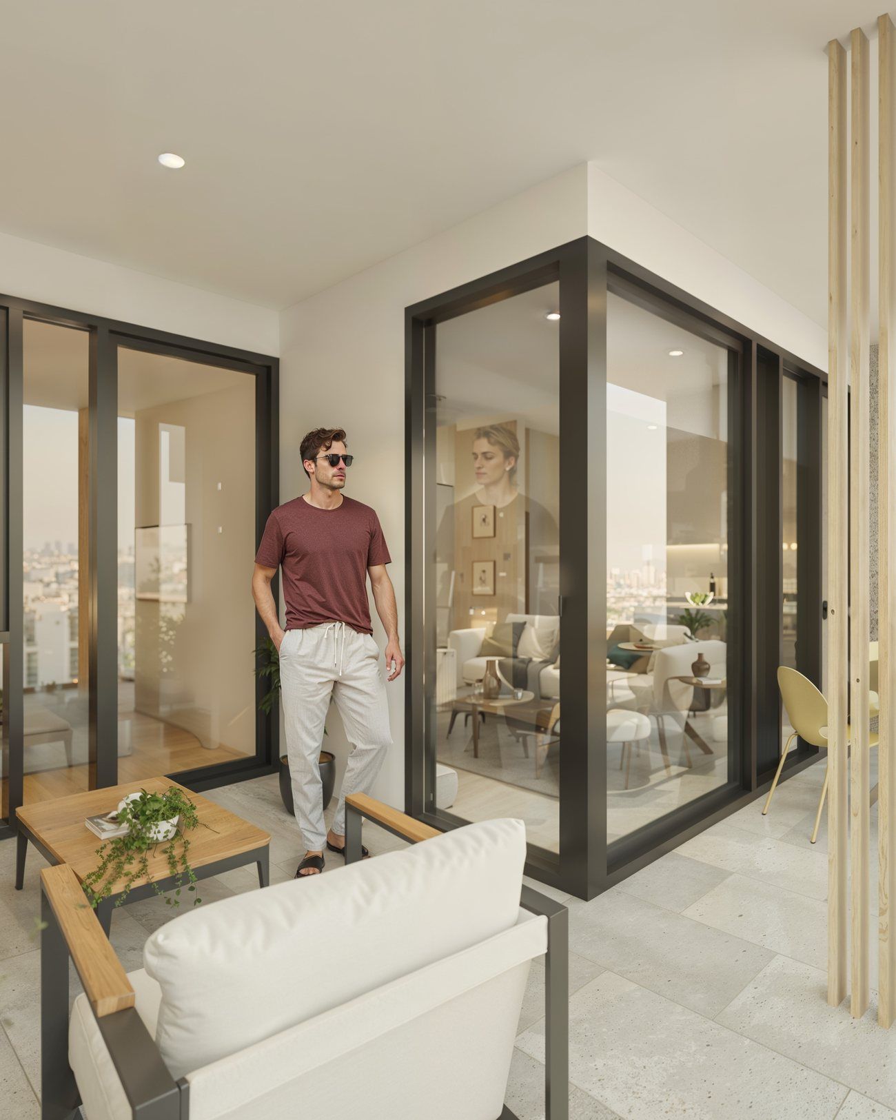 Terraza de un penthouse en el nivel 11