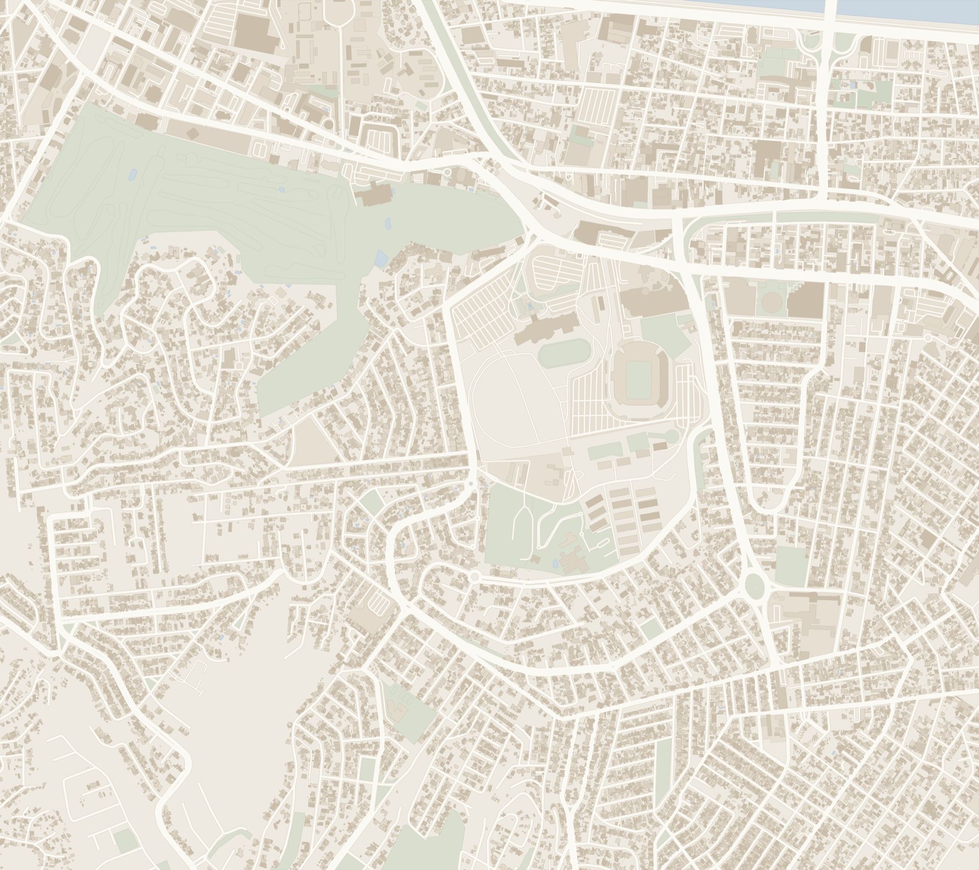 Mapa de la zona Hipódromo y Agua Caliente en Tijuana