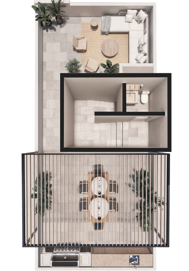 Miniatura del plano del roof garden