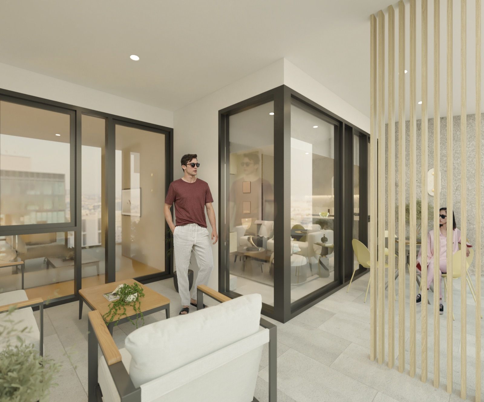 Terraza de una residencia de Interlomas Hipódromo