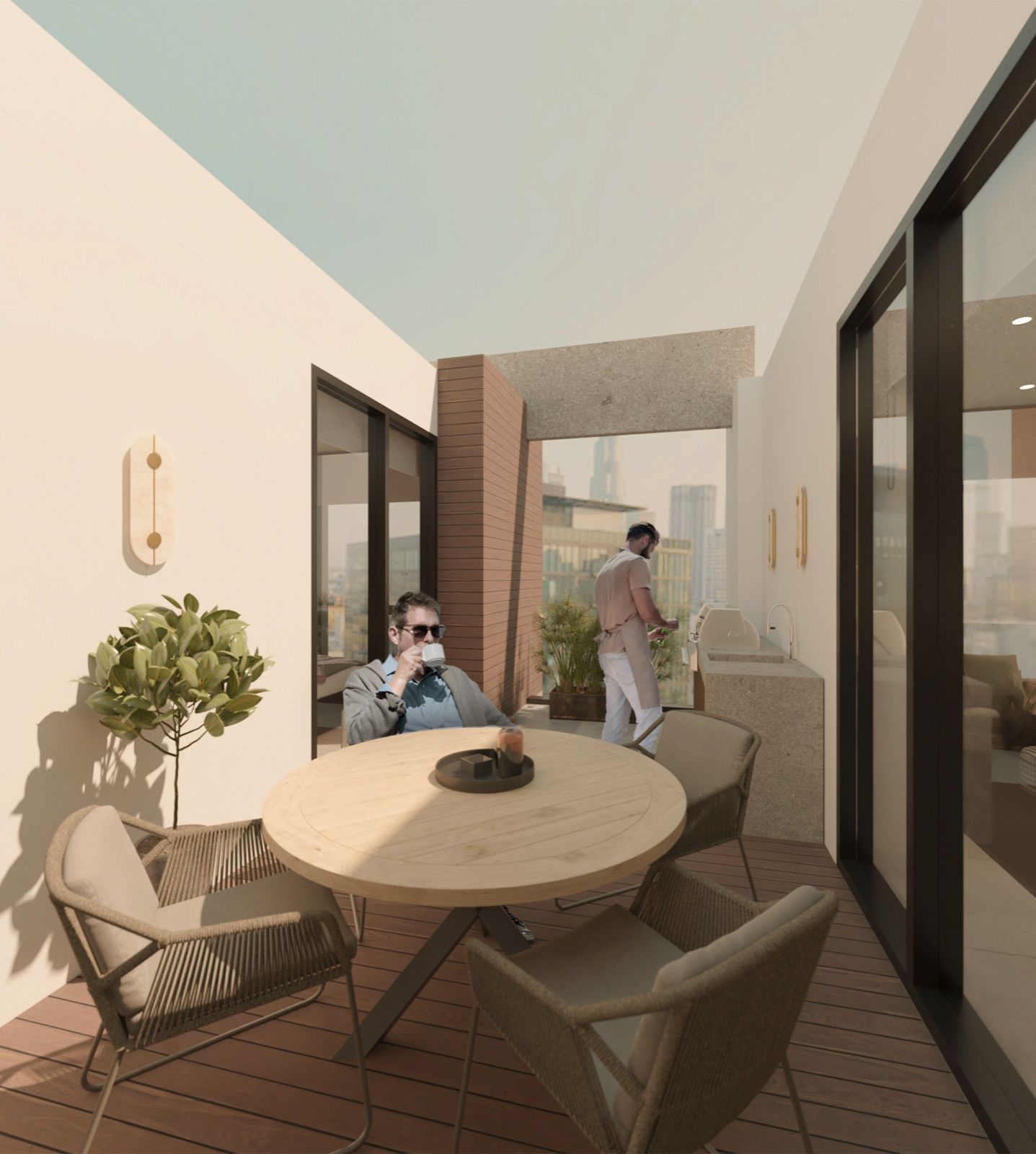 Terraza de un penthouse de Interlomas Hipódromo